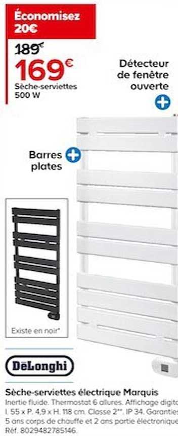 sèche-serviettes électrique marquis dëlonghi