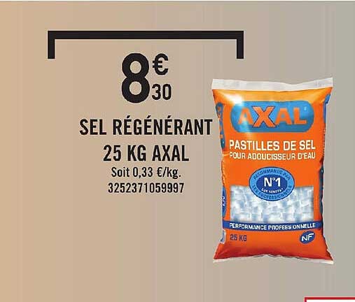sel régénérant 25 kg axal