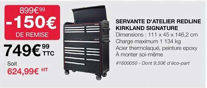servante d'atelier redline kirkland signature
