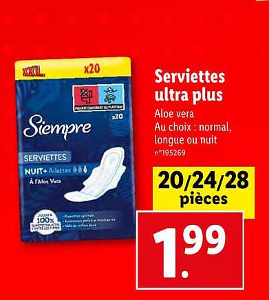 Serviettes Ultra Plus
