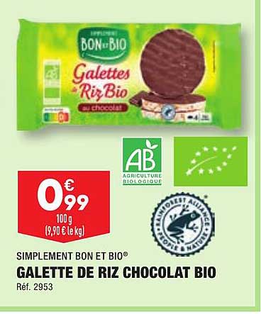 Simplement Bon Et Bio Galette De Riz Chocolat Bio