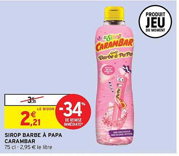 sirop barbe à papa carambar