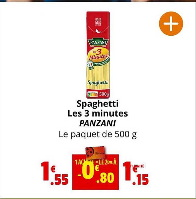spaghetti les 3 minutes panzani