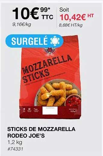 sticks  de mozzarella rodeo  joe's