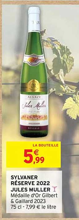 sylvaner réserve 2022 jules muller