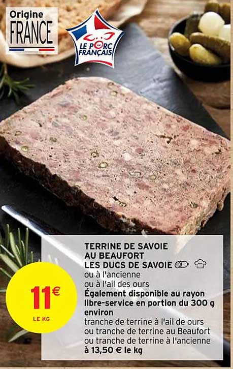 terrine de savoie au beaufort les ducs de savoie