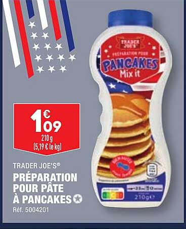 trader joe's préparation pour pâte à pancakes