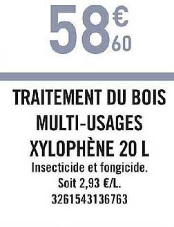 traitement du bois multi-usages xylophène 20 l
