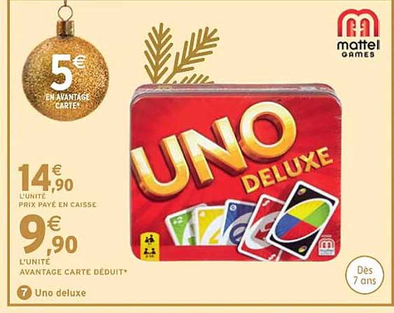 uno deluxe mattel games