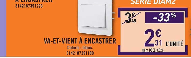 va-et-vient à encastrer