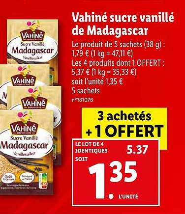 Vahiné Sucre  Vanillé De Madagascar