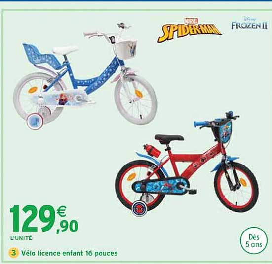 vélo licence enfant 16 pouces
