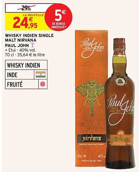 whisky indien single malt nirvana paul john