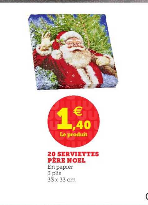 20 serviettes père noël