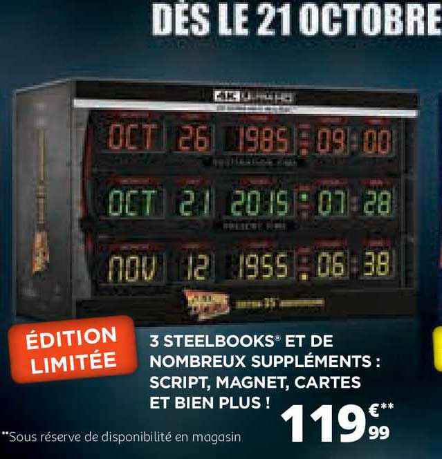 3 steelbooks et de nombreux suppléments : script, magnet, cartes et bien plus!