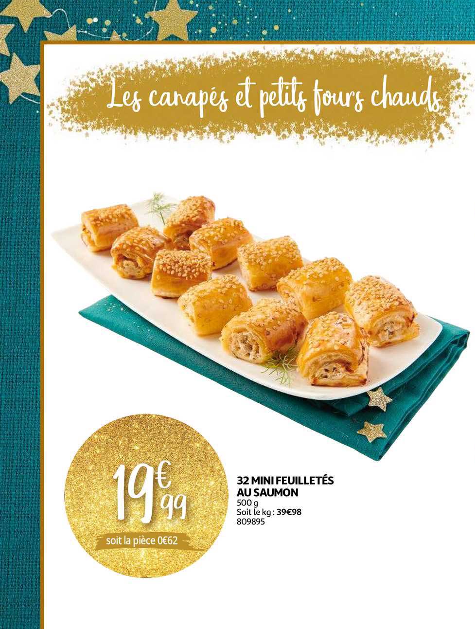 32 Mini Feuilletés Au Saumon