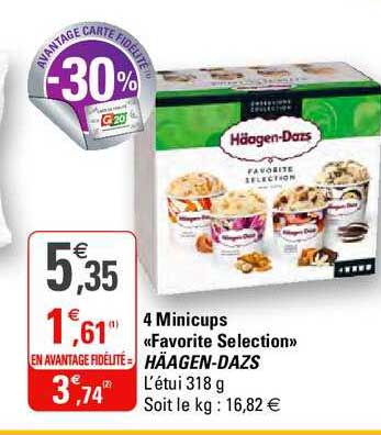 4 Minicups Favorite Selection Häagen Dazs