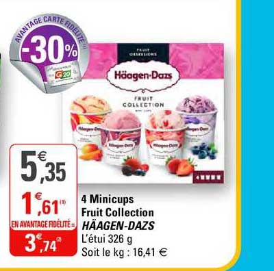 4 minicups fruit collection häagen dazs