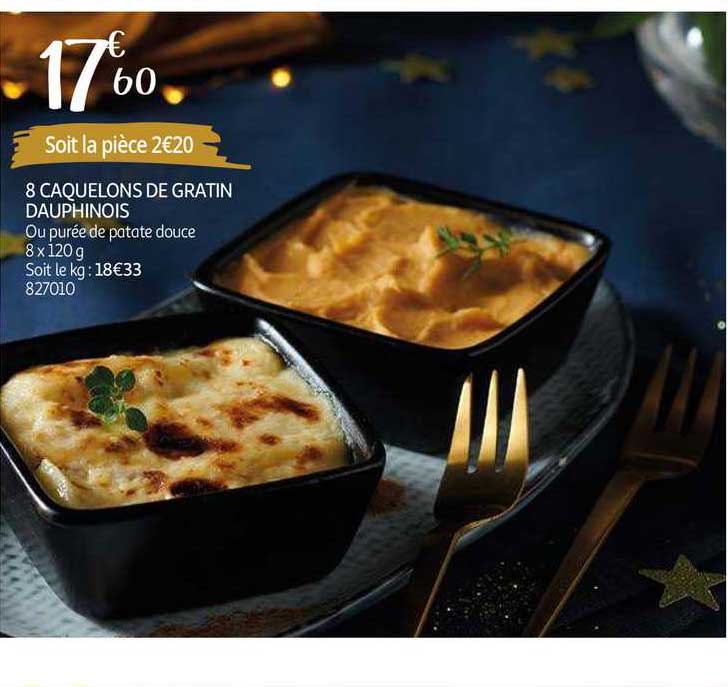 8 caquelons de gratin dauphinois