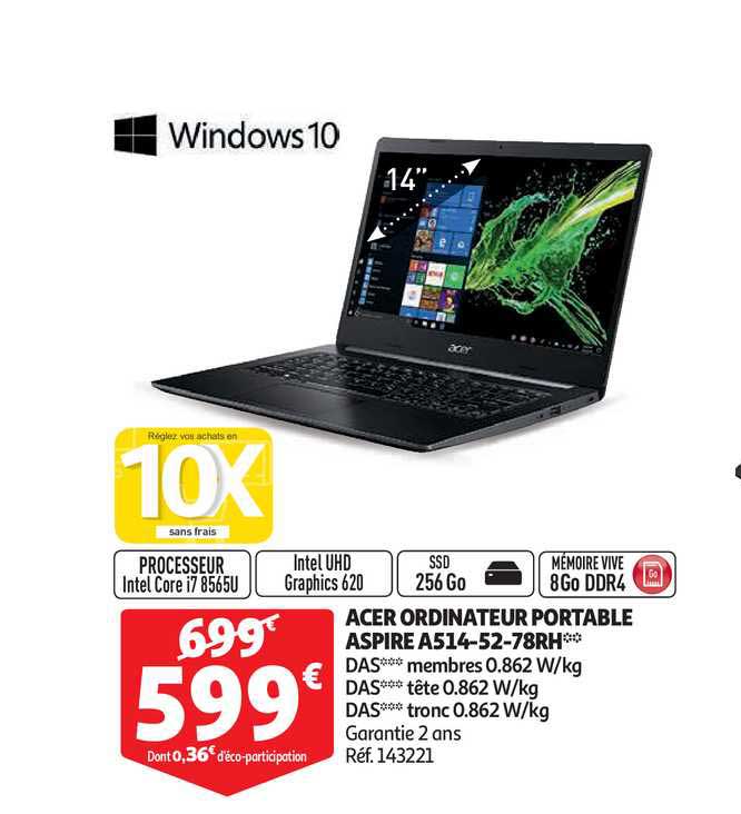 Acer Ordinateur Portable Aspire 514 52 78rh