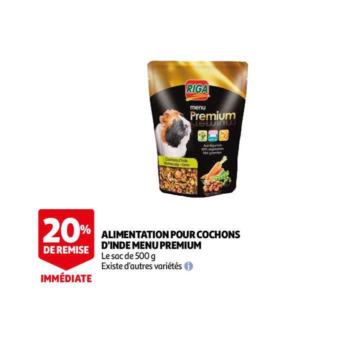 alimentation pour cochons d'inde menu premium