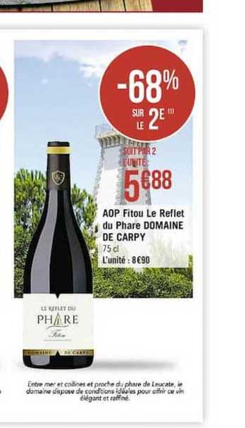 aop fitou le reflet du phare domaine de carpy -68% sur le 2e