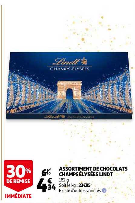 assortiment de chocolats champs élysées lindt