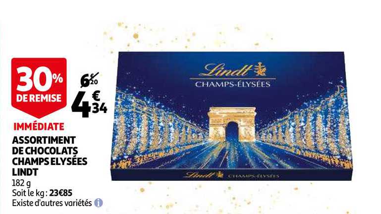 assortiment de chocolats champs elysées lindt