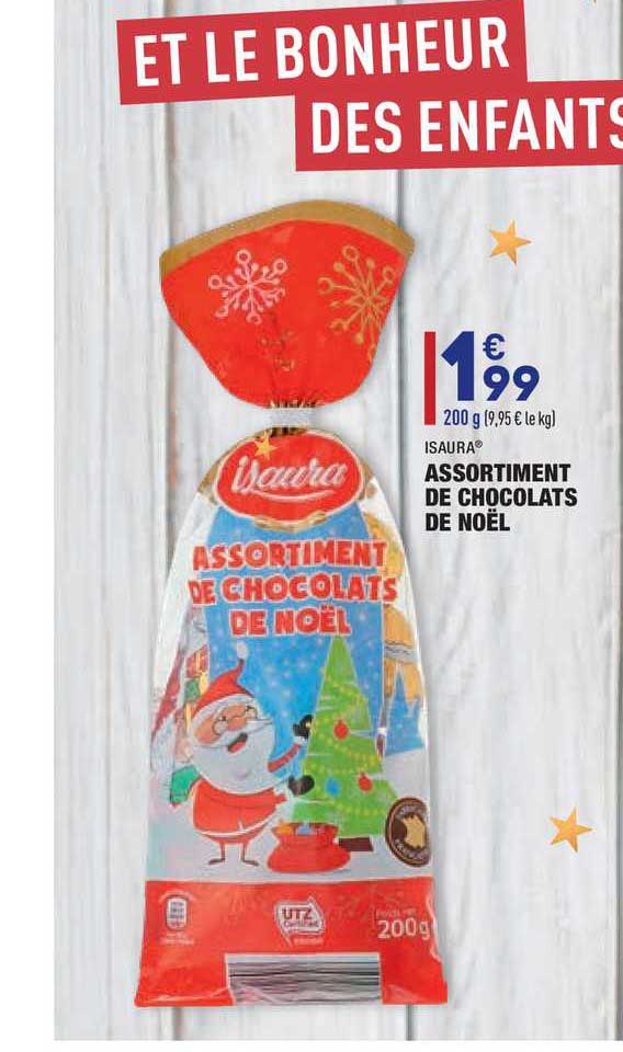 assortiment de chocolats de noël isaura