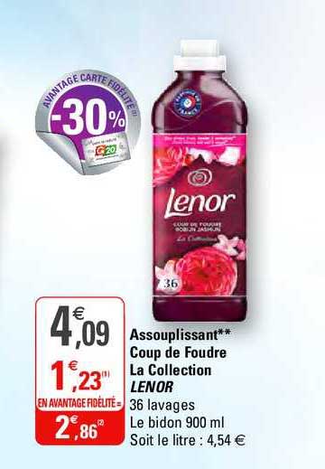 assouplissant coup de foudre la collection lenor