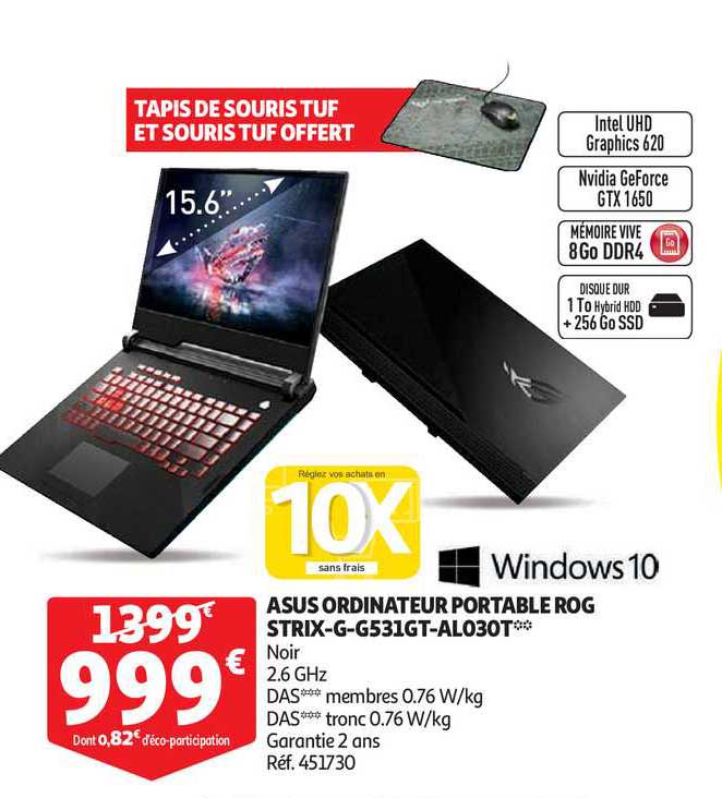 asus ordinateur portable rog strix g g5331gt al030t