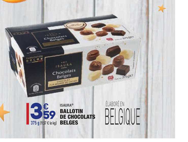 ballotin de chocolats belges isaura