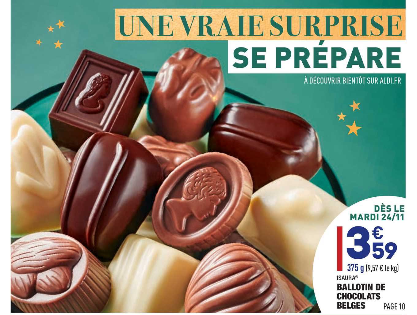 ballotin de chocolats belges isaura