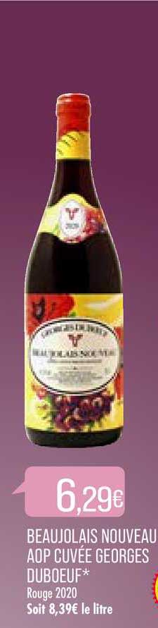 beaujolais nouveau aop cuvée georges duboeuf
