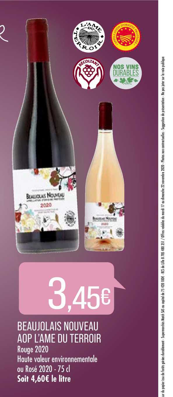 beaujolais nouveau aop l'âme du terroir