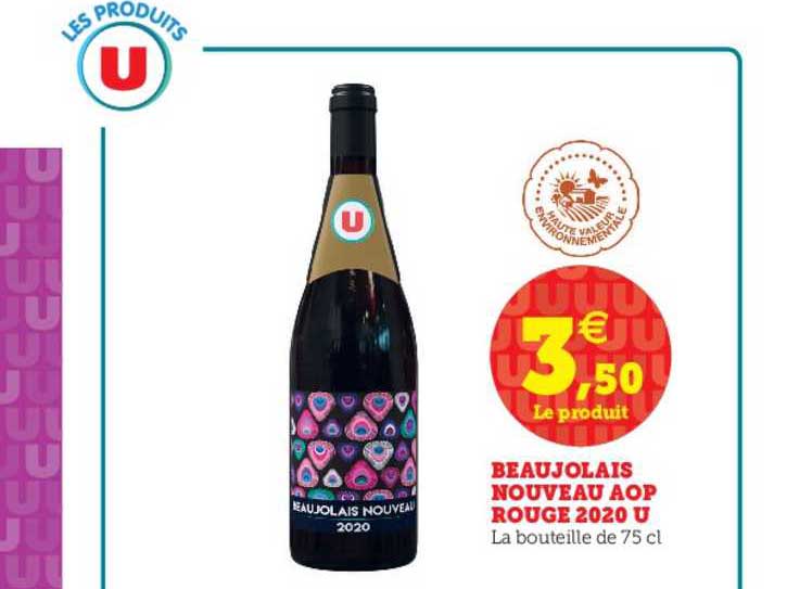 beaujolais nouveau aop rouge 2020 u