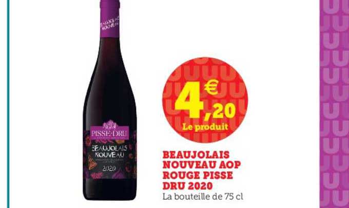 beaujolais nouveau aop rouge pisse dru 2020