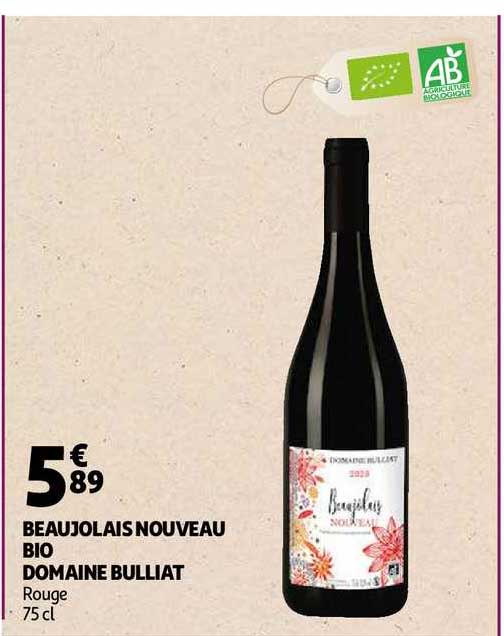 beaujolais nouveau bio domaine bulliat