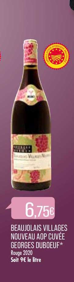 beaujolais villages nouveau aop cuvée georges duboeuf