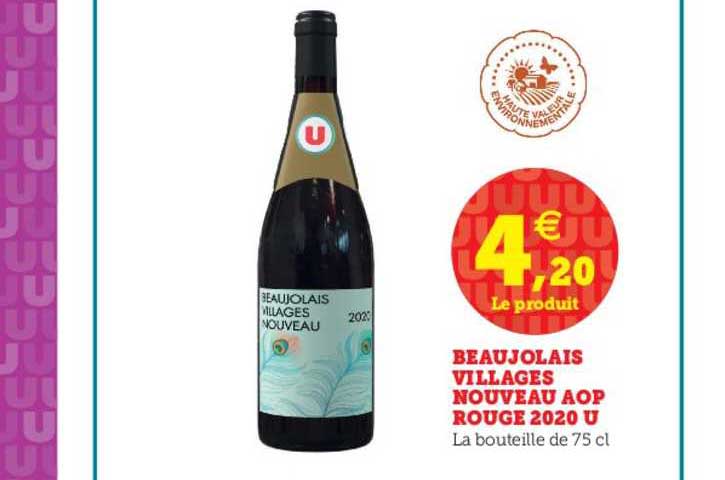 beaujolais villages nouveau aop rouge 2020 u