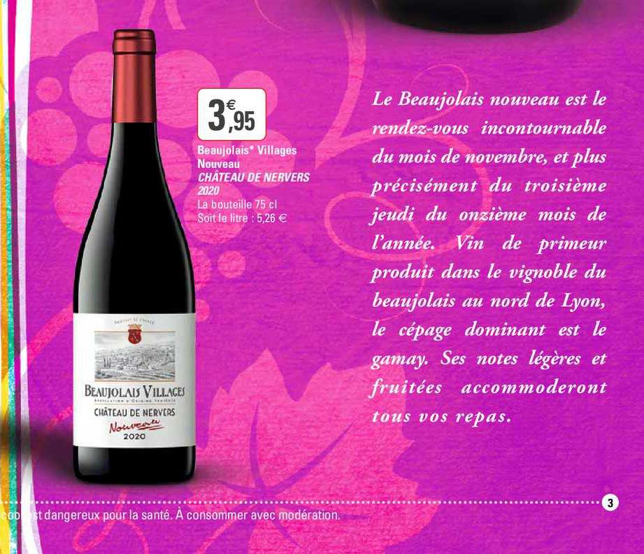 beaujolais villages nouveau château de nervers 2020