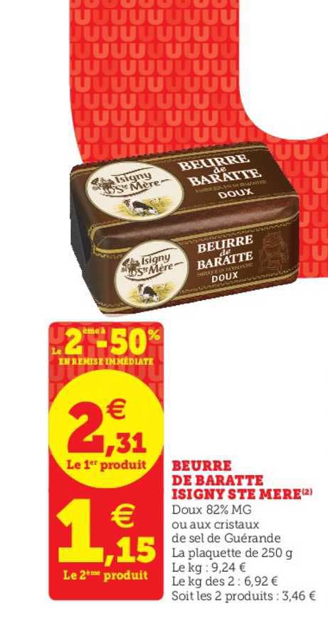beurre de baratte isigny ste mère