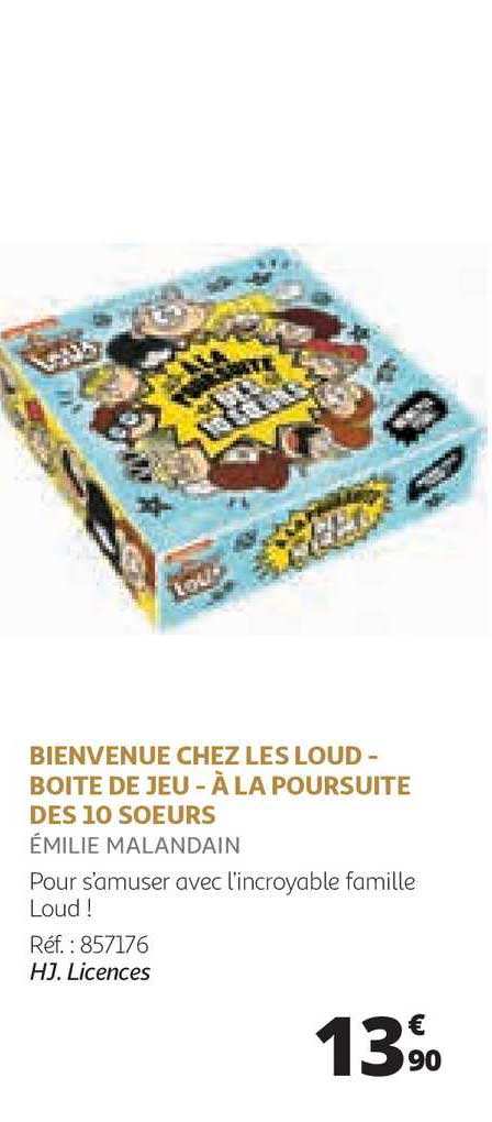 bienvenue chez les loud- boîte de jeu- à la poursuite des 10 soeurs