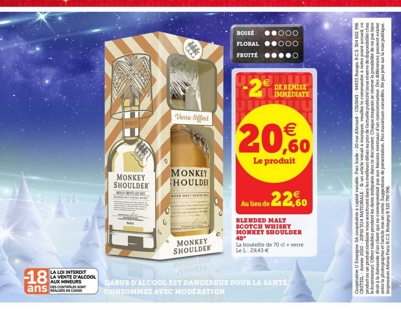 blended malt scotch whisky monkey shoulder 40°