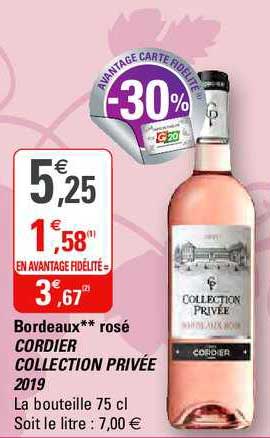 bordeaux rosé cordier collection privée 2019