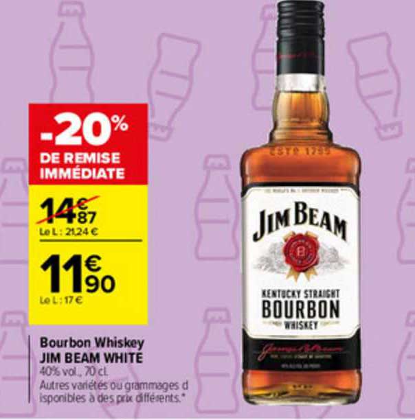Bourbon Whiskey Jim Beam White