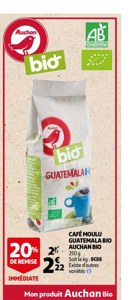 café moulu guatemala bio auchan bio