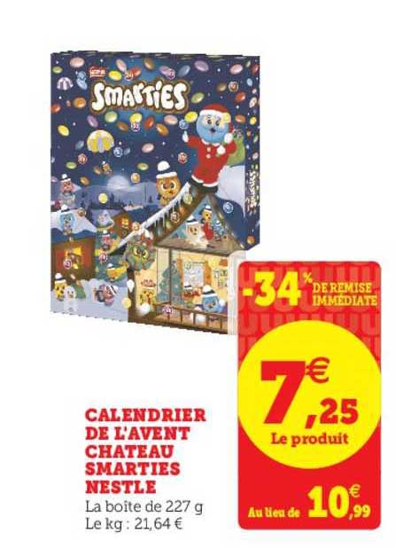 calendrier de l'avent château smarties nestlé