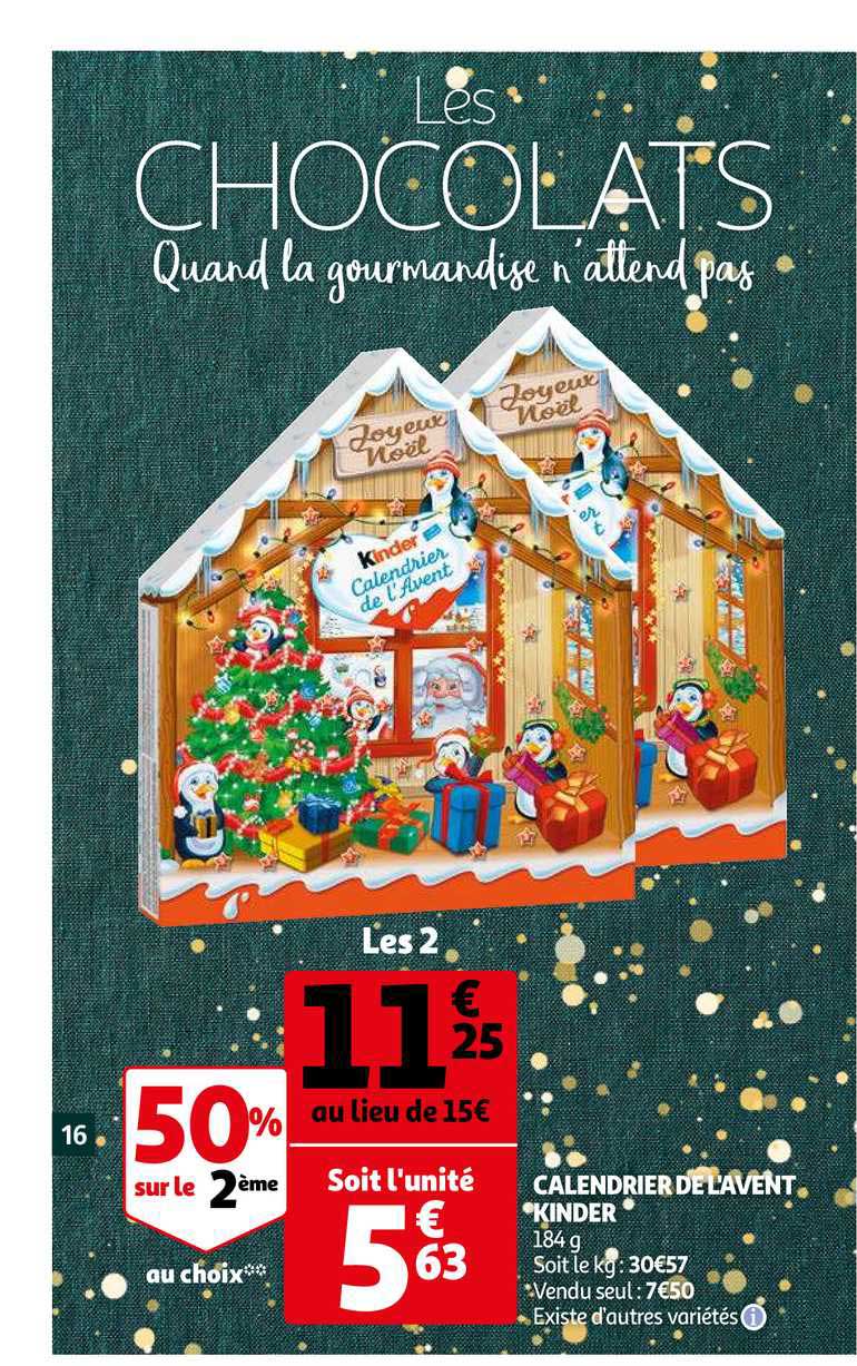calendrier de l'avent kinder