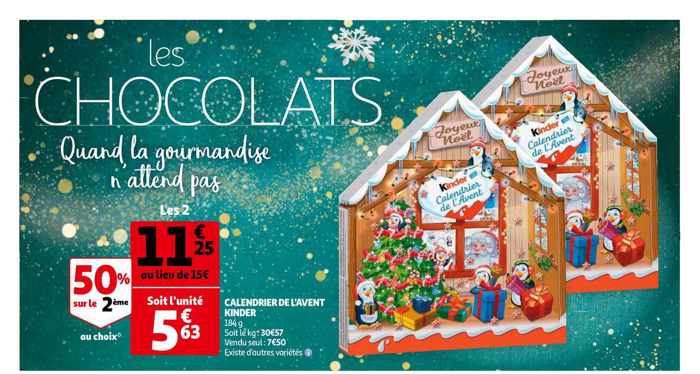 calendrier de l'avent kinder